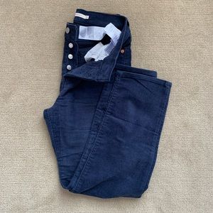 LEVI'S Wedgie Navy Blue Corduroy Straight Jeans 26
